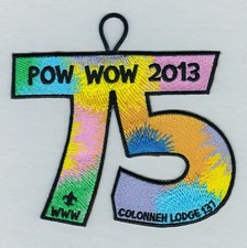 Colonneh Lodge 137 OA BSA 2013 Fall POW WOW WWW Patch 75 Anniversary picture
