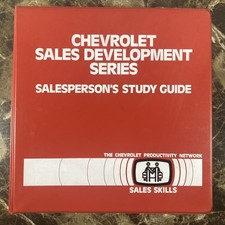 Chevrolet Sales Development Series Salesperson Study Guide Binder Manual Dealer picture