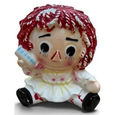 Relpo Raggedy Ann Planter Ceramic Candy Dish Japan Retro Decor picture