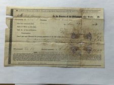 1864 Civil War Philadelphia Gas Works Bill 1115 Vine St Antique Ephemera PA picture