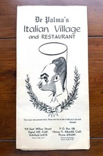 Vintage 1950s De Palmas Italian Restaurant Menu Pizza Long Beach Signal Hill CA picture
