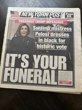 NEW YORK POST NEWSPAPER - TRUMP IMPEACHED 12-19-2019 picture