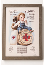 Vintage N.T. Swezey's Son & Co. Perfect Flour 1901 Calendar Poster framed picture