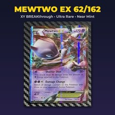 Pokemon Mewtwo EX 62/162 XY BREAKthrough Ultra Rare Holo English Raw NM picture