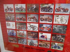 Indian Motorcycle series 2 matted numbered uncut card sheet matted picture