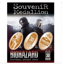 USJ Resident Evil 30th Anniversary Souvenir Medallion Set of 3 Japan picture