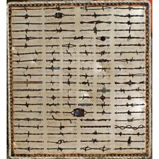 Large Antique Barbed Wire Display 100 cut's of Authetic 1800's Barbed Wire picture