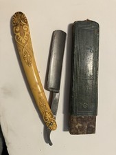 Vintage Genco Heavy Straight Razor w/ Box 9.5” Open 6” Closed Restoration picture