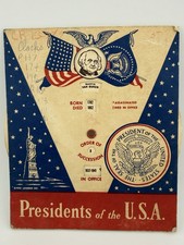 Vintage 1952 Lederer Presidents of USA Rotating Wheel Sears Advertising Card picture