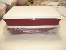 .TUPPERWARE COLD CUT KEEPER 9X13 MAROON/WHITE  MIP  picture