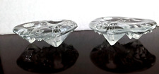 Blenko Melting Ice Glacier 3 Taper Glass Candle Holder Hand Crafted Set of 2 picture