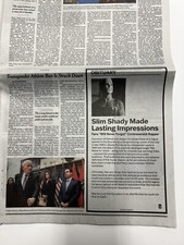 RARE Original Eminem Death of Slim Shady Obituary Promo 5/13/24 New York Times picture