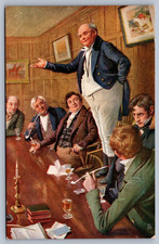 Postcard Charles Dickens Characters Mr. Pickwick Addresses the Club Tuck picture