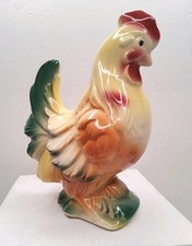 Vintage Ceramic Rooster Figurine  No Chips Or Cracks Farmhouse Decor  (152 picture