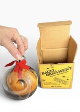 Vintage 1983 Real Bagel Ornament Jewish Chanukah Gag Gift Original Box picture