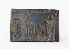 Ancient Egyptian Antique Stone Plaque of Offering Rituals to Isis and Horus BC picture