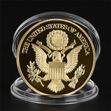 24k American Eagle Gold Plated Coins Liberty Coin Collection Commemorative  picture