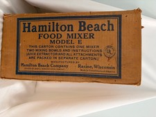 Hamilton Beach Model E Food Mixer 1940S New Inbox Made In Wisconsin picture
