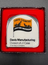 Vintage Lufkin White Clad Pocket Tape Measure - Davis Manufacturing J.I. Case picture