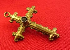 Vintage STANHOPE Cross MARY LYON FRANCE Pictures SOUVENIR CATHOLIC Pendant picture