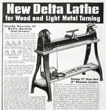 1941 Delta Lathe Wood Metal Advertisement Tools Milwaukee Wisconsin DWF23 picture