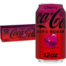 Coca-Cola Zero Sugar Cherry Float 12oz Cans 12 Pack Fridge Pack picture