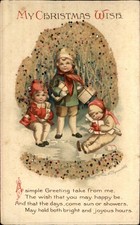 Christmas Children with Gifts Ellen H. Clapsaddle c1900s-10s Vintage Postcard picture