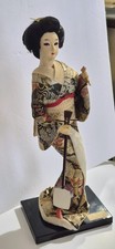 Vintage Japanese Doll Kimono Geisha Maiko Shamisen  Japanese Instrument 15