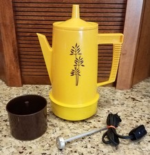 Vintage Regal Poly Perk 7508 HTF Rare Retro Yellow 4-8 Cup Coffee Maker Working picture