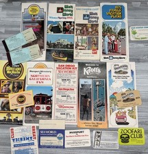 Lot Of Vintage 1970s Tourist Brochures Membership Cards Disney, Sea World ,ETC picture