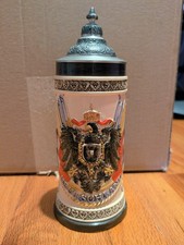 Vintage Handarbeit by Armin Bay German Pewter Lid Beer Stein picture