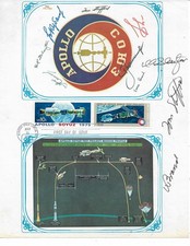 1975 Apollo-Soyuz #1569-70 Maxi-Card FDC; with Slayton/Stafford/Brand Autographs picture