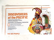 Discoverers of The Pacific 1974 National Geographic Society Fold Out Map/Poster picture