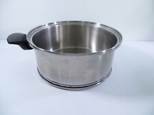 Vintage Lifetime 5.5 QT T304 Stainless Steel Stock Pot NO LID MISSING ONE HANDLE picture