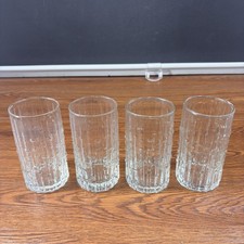 Iittala 4 X MESI Glass Tumblers 5” Vintage Finland MCM Rare picture