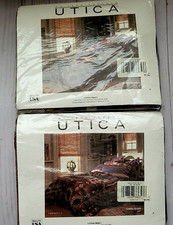 2 Vintage Utica Queen Flat Sheet No-Iron Percale CABIN FEVER Multi NOS picture