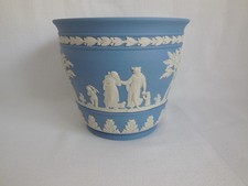 1978 Wedgwood Blue Jasperware Cachepot Jardiniere picture