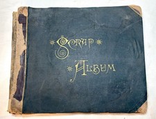 Antique Victorian Trade Card Album 200+ Cards Die Cuts Colorful Advertising picture