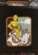 Disney store Disney Star Wars Limited Edition 1900 Droids Pin 2016 R2-D2 C-3P0 picture