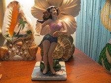 Vintage Chalkware Hawaiian Hula Dancer Figurines picture