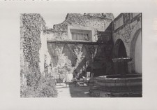 Stone Fountain Courtyard Ruins Statue Niches Architecture VINTAGE PHOTO picture