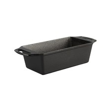 Lodge Cast Iron Bread Loaf Pan Rectangle Bakeware Baking Broiler Durable Black picture