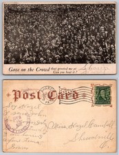 1908 Sharon PA Crowd Real Photo Postcard RPPC National Post Card Co picture