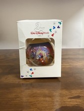 Vintage Walt Disney World Remember the Magic 25th Anniversary Glass Ornament picture