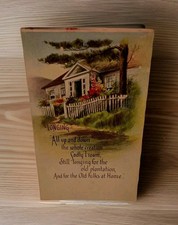 Postcard antique 1917 longing poem  roaming missing home wow  picture