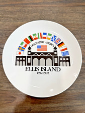 Vintage 1992 Ellis Island New York Souvenir Ceramic Plate Destination America  picture