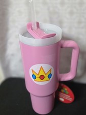 Nintendo Super Mario Princess Peach 40 oz Stainless Steel Insulated Tumbler Mug picture