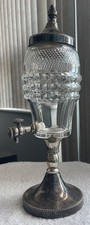 Vintage French Style Cut Glass Absinthe Fountain Single Spout Barware Display picture
