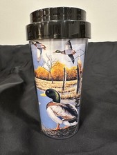 Vintage Thermo-Serv Mallard Ducks  Water Travel Tumbler Bob Schmidt  Art NEW picture