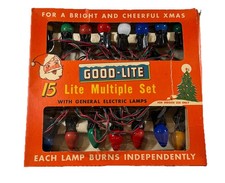 Good Lite Strings Set of 15 Christmas Lights Indoor Vintage picture